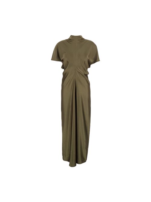 abito sbieco raso Federica Tosi olive FEDERICA TOSI | 3121131010